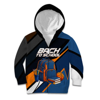 Personalized Back To School Kid Hoodie Student Backpack Basketball Geometric Stripes