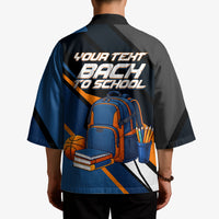 Personalized Back To School Kimono Student Backpack Basketball Geometric Stripes