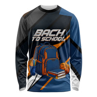 Personalized Back To School Long Sleeve Shirt Student Backpack Basketball Geometric Stripes