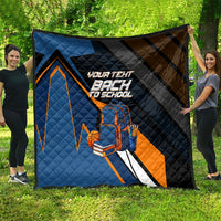 Personalized Back To School Quilt Student Backpack Basketball Geometric Stripes