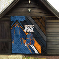 Personalized Back To School Quilt Student Backpack Basketball Geometric Stripes