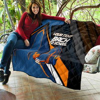 Personalized Back To School Quilt Student Backpack Basketball Geometric Stripes