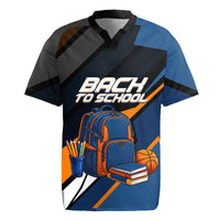 Personalized Back To School Rugby Jersey Student Backpack Basketball Geometric Stripes