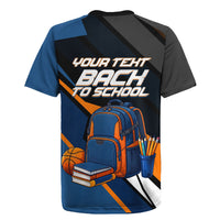 Personalized Back To School Rugby Jersey Student Backpack Basketball Geometric Stripes