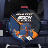 Personalized Back To School Spare Tire Cover Student Backpack Basketball Geometric Stripes