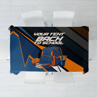Personalized Back To School Tablecloth Student Backpack Basketball Geometric Stripes