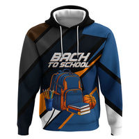 Personalized Back To School Zip Hoodie Student Backpack Basketball Geometric Stripes