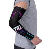 Personalized Night Race Division Arm Sleeves Cyberpunk Racing Synthwave Motorsport Neon Graphic