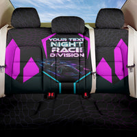 Personalized Night Race Division Back Car Seat Cover Cyberpunk Racing Synthwave Motorsport Neon Graphic
