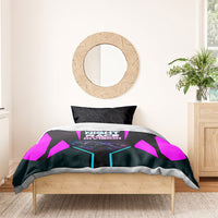 Personalized Night Race Division Bedding Set Cyberpunk Racing Synthwave Motorsport Neon Graphic