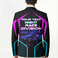 Personalized Night Race Division Blazer Cyberpunk Racing Synthwave Motorsport Neon Graphic