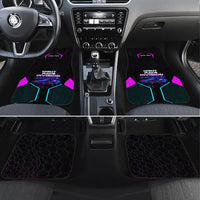 Personalized Night Race Division Car Mats Cyberpunk Racing Synthwave Motorsport Neon Graphic