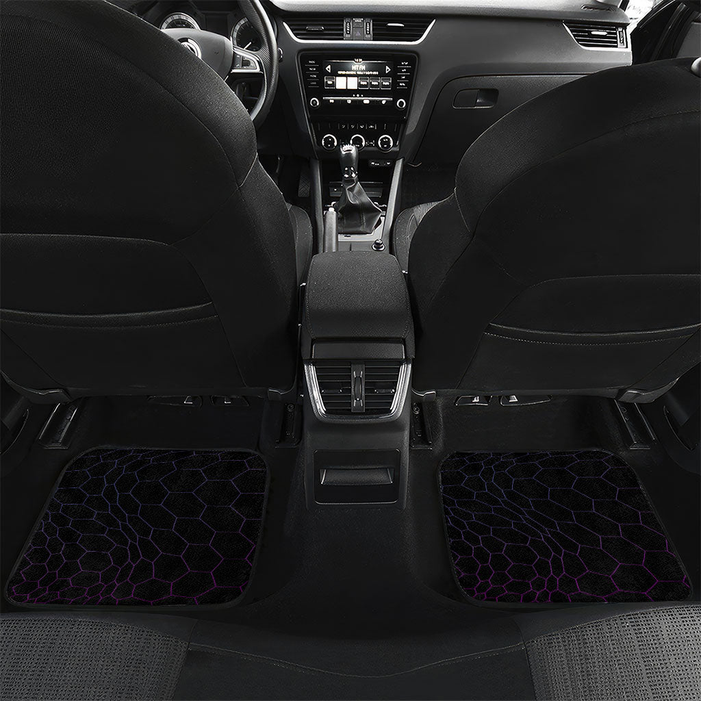 Personalized Night Race Division Car Mats Cyberpunk Racing Synthwave Motorsport Neon Graphic