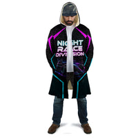 Personalized Night Race Division Cloak Cyberpunk Racing Synthwave Motorsport Neon Graphic
