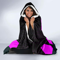 Personalized Night Race Division Hooded Blanket Cyberpunk Racing Synthwave Motorsport Neon Graphic