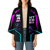 Personalized Night Race Division Kimono Cyberpunk Racing Synthwave Motorsport Neon Graphic