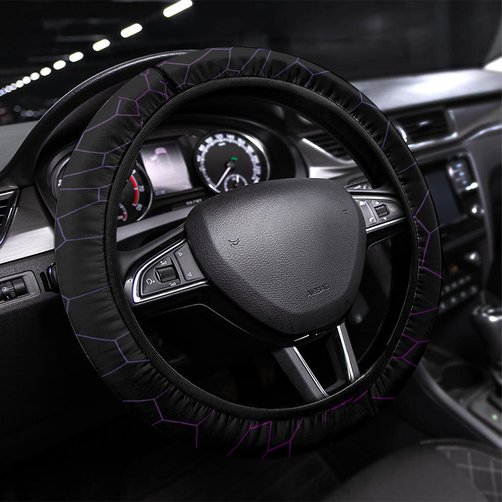 Night Race Division Steering Wheel Cover Cyberpunk Racing Synthwave Motorsport Neon Graphic