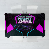 Personalized Night Race Division Tablecloth Cyberpunk Racing Synthwave Motorsport Neon Graphic