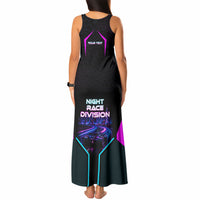 Personalized Night Race Division Tank Maxi Dress Cyberpunk Racing Synthwave Motorsport Neon Graphic