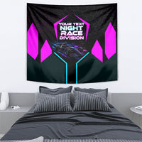 Personalized Night Race Division Tapestry Cyberpunk Racing Synthwave Motorsport Neon Graphic