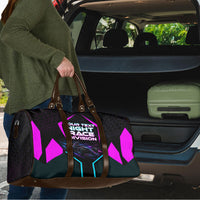 Personalized Night Race Division Travel Bag Cyberpunk Racing Synthwave Motorsport Neon Graphic