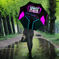 Personalized Night Race Division Umbrella Cyberpunk Racing Synthwave Motorsport Neon Graphic