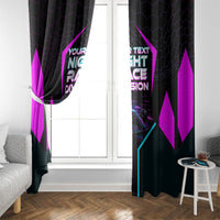 Personalized Night Race Division Window Curtain Cyberpunk Racing Synthwave Motorsport Neon Graphic