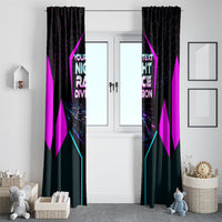 Personalized Night Race Division Window Curtain Cyberpunk Racing Synthwave Motorsport Neon Graphic