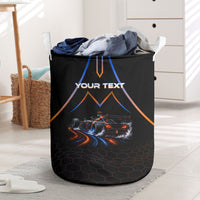 Personalized Night Race Division Motorsport Laundry Basket Futuristic Neon Open Wheel Auto Racing