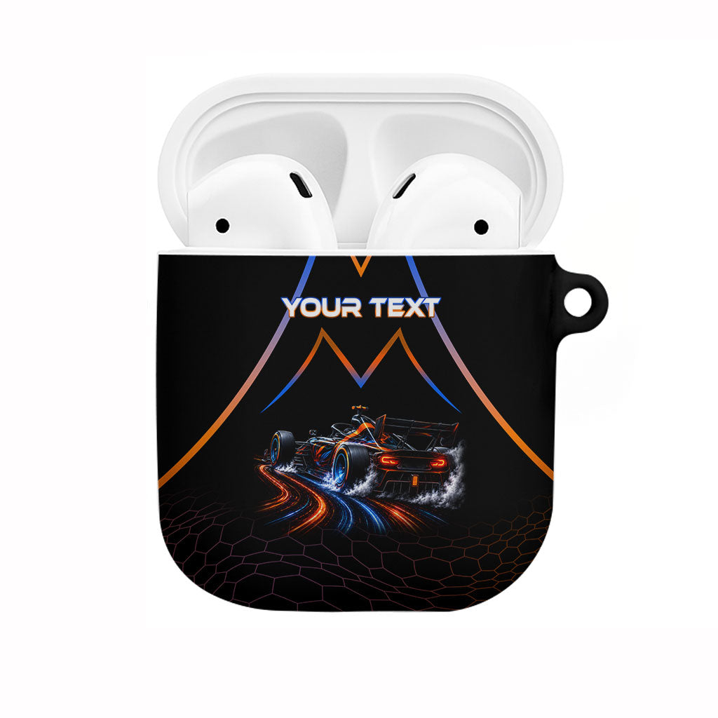 Personalized Night Race Division Motorsport AirPods Case Futuristic Neon Open Wheel Auto Racing