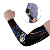 Personalized Night Race Division Motorsport Arm Sleeves Futuristic Neon Open Wheel Auto Racing