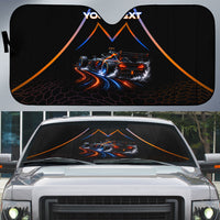 Personalized Night Race Division Motorsport Auto Sun Shade Futuristic Neon Open Wheel Auto Racing