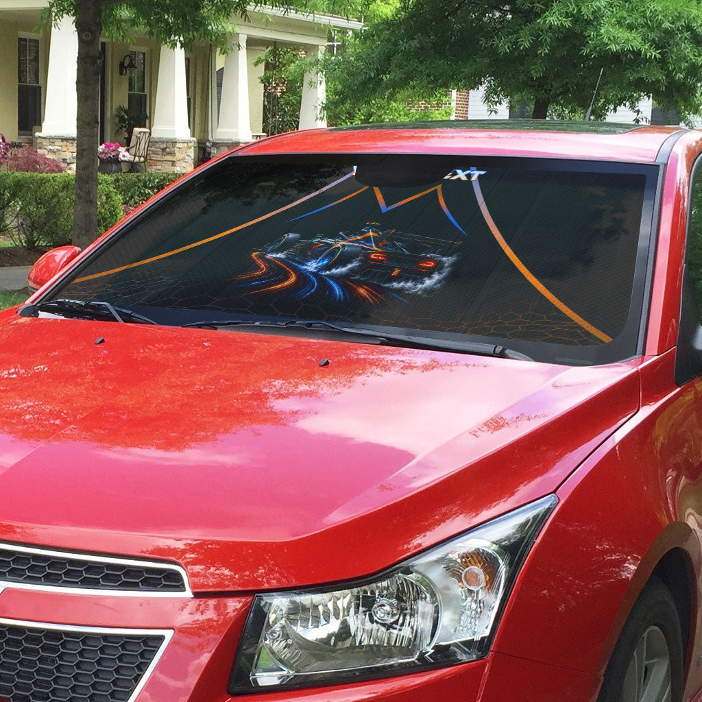 Personalized Night Race Division Motorsport Auto Sun Shade Futuristic Neon Open Wheel Auto Racing