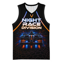 Personalized Night Race Division Motorsport Basketball Jersey Futuristic Neon Open Wheel Auto Racing