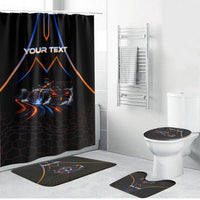 Personalized Night Race Division Motorsport Bathroom Set Futuristic Neon Open Wheel Auto Racing