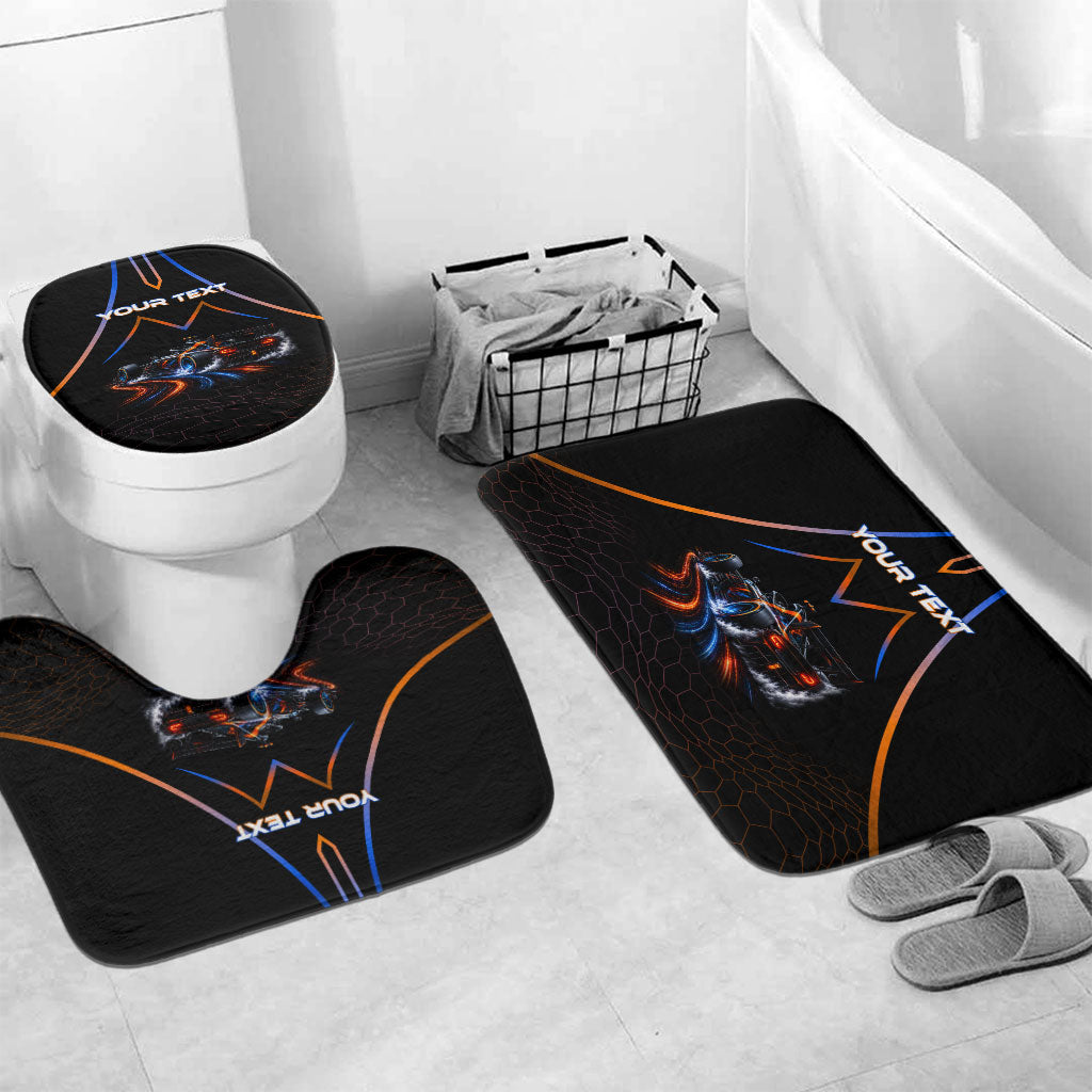 Personalized Night Race Division Motorsport Bathroom Set Futuristic Neon Open Wheel Auto Racing