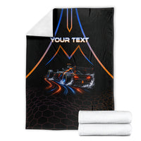 Personalized Night Race Division Motorsport Blanket Futuristic Neon Open Wheel Auto Racing