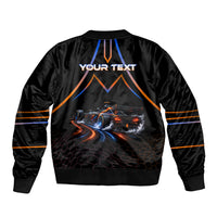 Personalized Night Race Division Motorsport Bomber Jacket Futuristic Neon Open Wheel Auto Racing