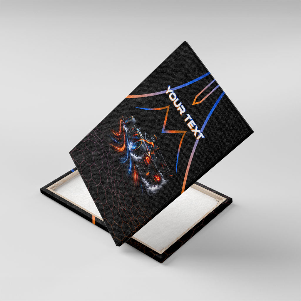 Personalized Night Race Division Motorsport Canvas Wall Art Futuristic Neon Open Wheel Auto Racing