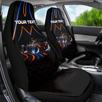Personalized Night Race Division Motorsport Car Seat Cover Futuristic Neon Open Wheel Auto Racing