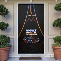 Personalized Night Race Division Motorsport Door Cover Futuristic Neon Open Wheel Auto Racing