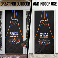 Personalized Night Race Division Motorsport Door Cover Futuristic Neon Open Wheel Auto Racing