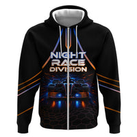 Personalized Night Race Division Motorsport Hoodie Futuristic Neon Open Wheel Auto Racing