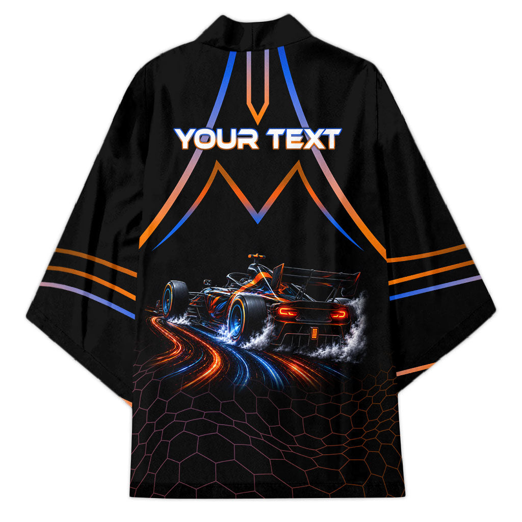 Personalized Night Race Division Motorsport Kimono Futuristic Neon Open Wheel Auto Racing