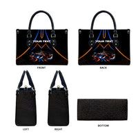 Personalized Night Race Division Motorsport Leather Bag Futuristic Neon Open Wheel Auto Racing
