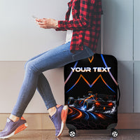 Personalized Night Race Division Motorsport Luggage Cover Futuristic Neon Open Wheel Auto Racing