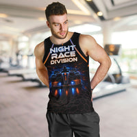 Personalized Night Race Division Motorsport Men Tank Top Futuristic Neon Open Wheel Auto Racing
