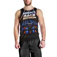 Personalized Night Race Division Motorsport Men Tank Top Futuristic Neon Open Wheel Auto Racing