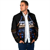 Personalized Night Race Division Motorsport Padded Jacket Futuristic Neon Open Wheel Auto Racing