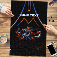 Personalized Night Race Division Motorsport Puzzle Futuristic Neon Open Wheel Auto Racing